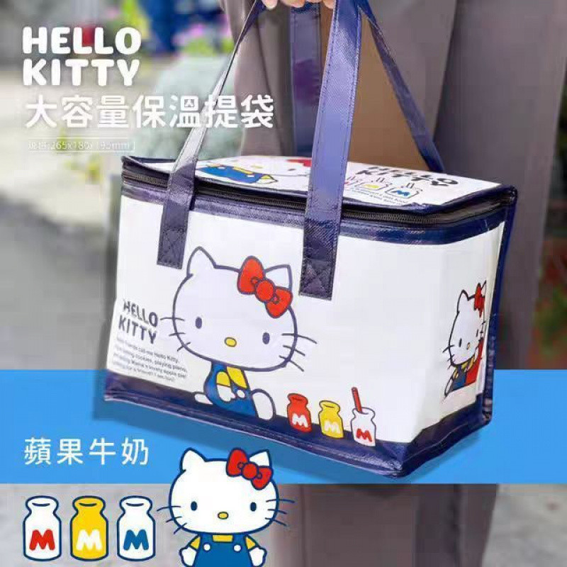 日系KITY猫卡通可爱便当包饭盒袋手提袋保温高颜值学生午餐袋|undefined