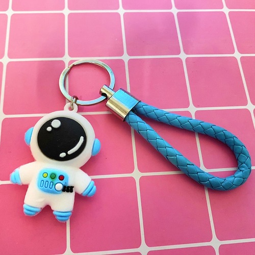 Cartoon Space Rabbit Keychain Couple Space Astronaut Soft Rubber Small Pendant Creative Back-to-School Gift Wholesale