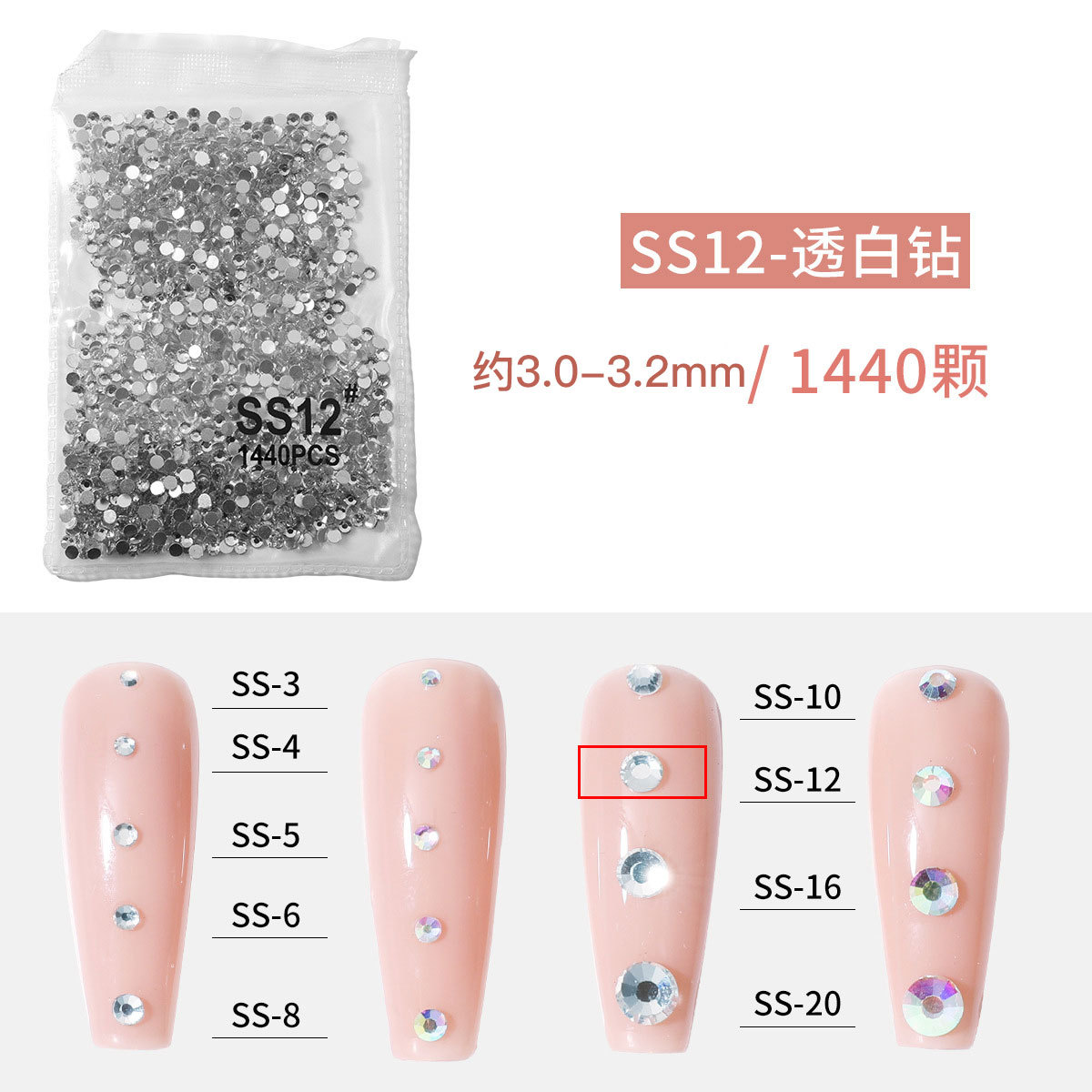 12 (1440mm) 에 대해 투명한 SS3