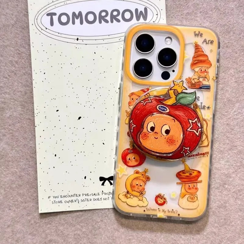 Cartoon Style, Cute Style Plastic Resin Multicolor Spraying Cartoon Style Cute Phone Cases Phone Accessories