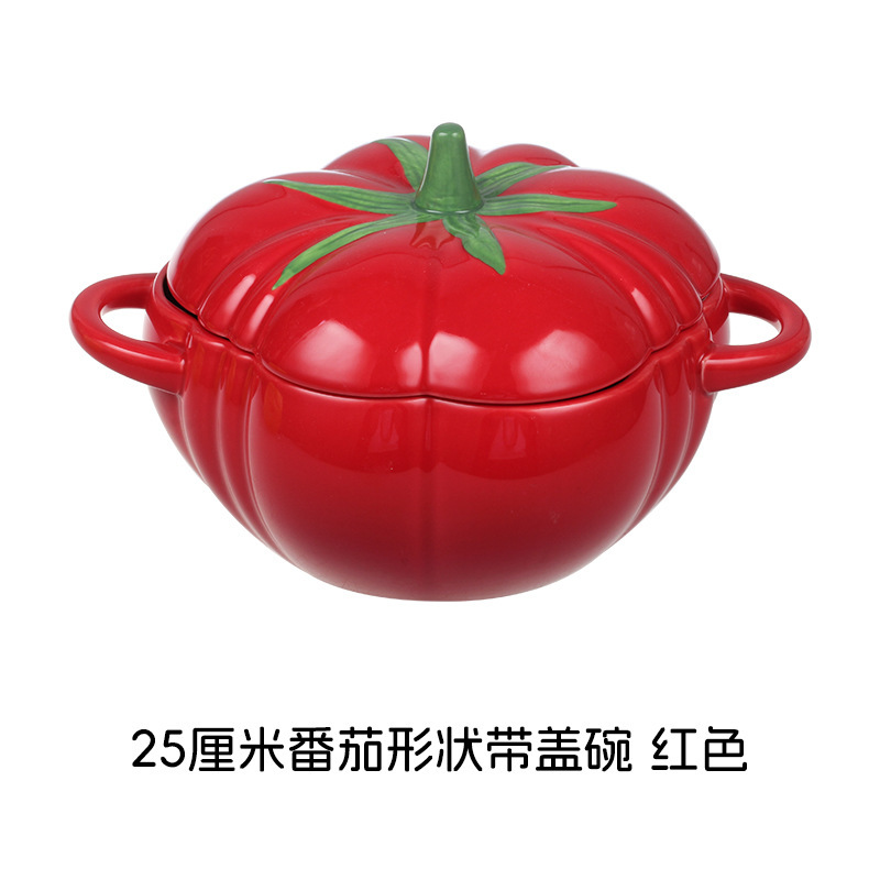 工場直送の色釉セラミック工芸品、牧歌的なスタイル、新鮮でキュートな子供用ボウル、皿、カップ、野菜セラミック食器セット|undefined