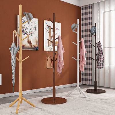 衣帽架实木卧室挂衣架落地立式家用简易衣架宿舍收纳多功能室内架