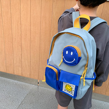 儿童双肩包新款韩版时尚笑脸背包卡通幼儿园书包小背包外贸批发