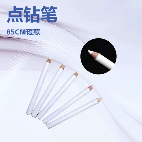 Beauty nail stick drill tool drill pen suction drill white pencil drill crayon diamond drawing tool pattern drill pen