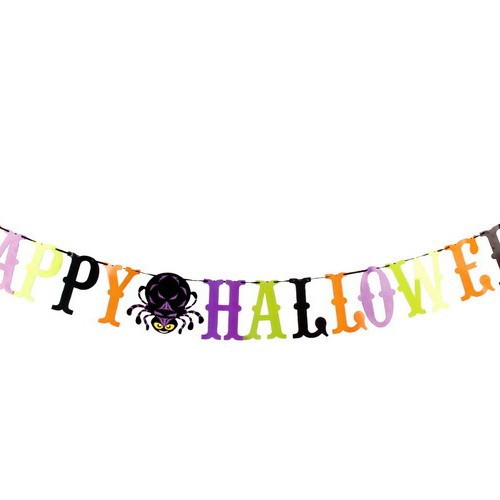 Pinjian Halloween decoración papel pull bandera centro comercial bar KTV decoración Halloween suministros pull bandera al por mayor