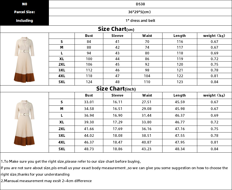 D538 Cro-Border Autumn Winter European And American Women' Suit Collar Fahion OL Elegant Pleated African_ecoleips.com