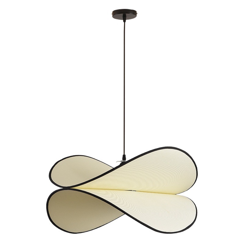 Estilo de crema francesa restaurante Estudio Nanyang retro sala de estar lámpara de tela Luz de araña de papas fritas de estilo silencioso antiguo dormitorio