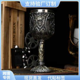 2025新款西方怪龙造型葡萄酒杯神话龙骨架高脚杯鸡尾酒杯复古