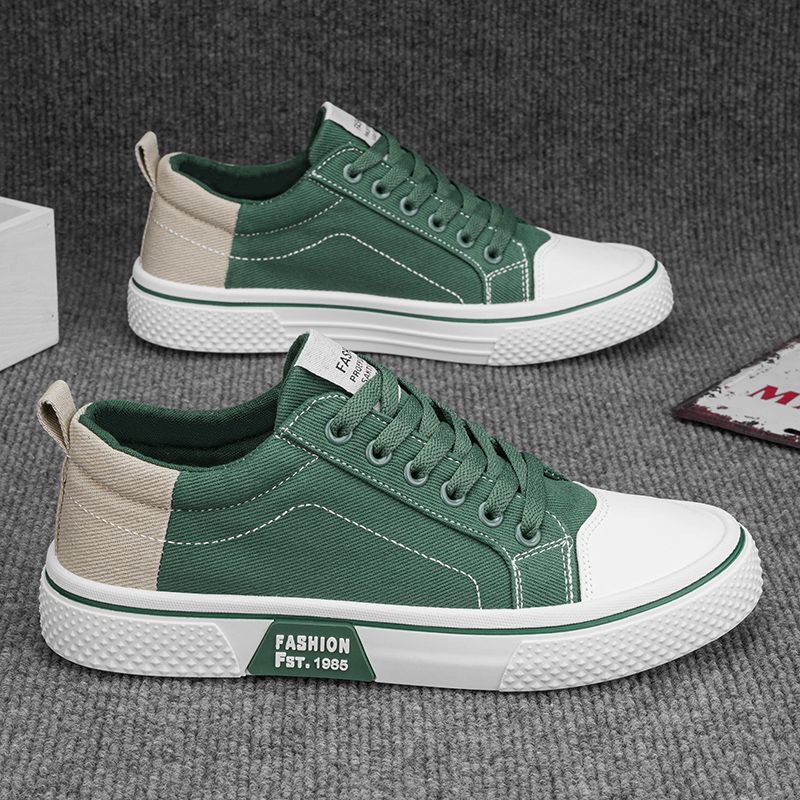 Primavera y verano zapatos de hombre nuevos zapatos de skate deportivos transpirables para hombres, zapatos de lona de moda casuales suaves para hombres