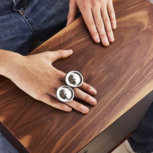Finger bells tambourine bells finger castanets hand bells for cajon, djembe, congas and other percussion instruments