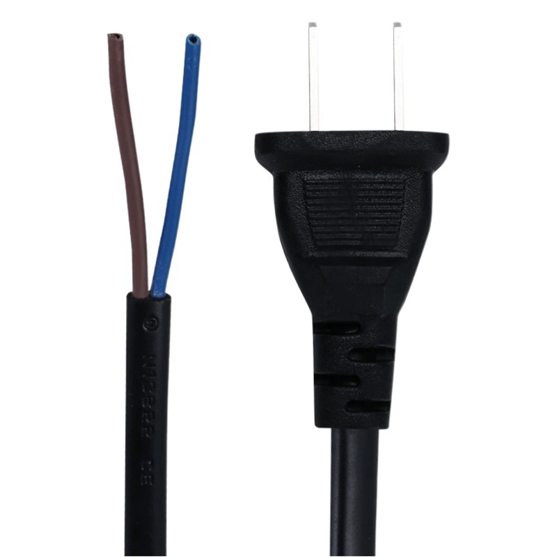 Шнур питания с двумя вилками из чистой меди, хвостовой провод, бытовая техника, 2-жильный шнур с одной головкой, двухштекерный шнур питания, источник питания, завод