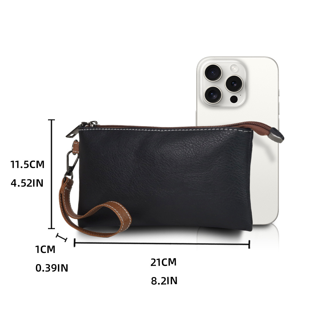 All Seasons Season Women's Gender Women's Pu Leather Color Block Streetwear Sewing Thread Square Zipper Bag Sets