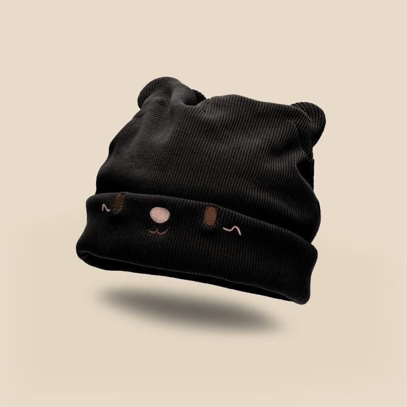 Cappello invernale da donna versatile con orecchie di gatto, lavorato a maglia, grande circonferenza della testa, post-parto, maternità, caldo, freddo, autunno_voghion.com