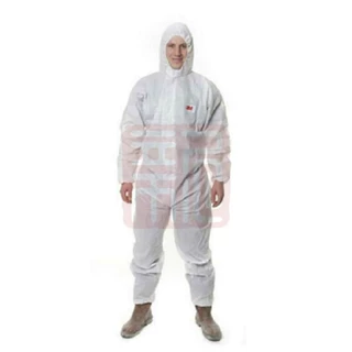 3M 4545白色带帽连体防护服