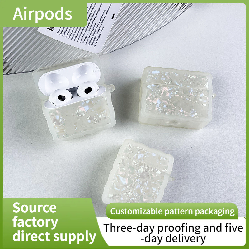 Shell Pattern Earphone Case Transparent Instagram Style AirPods Bluetooth Earphone Protective Case Factory Goods Cross-border Wholesale Hot Sale