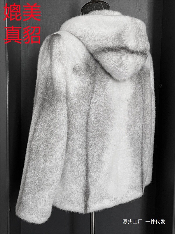 2026 New Men's Mink Fur Coat, Full Mink Men's Faux Fur Coat, Cross-Mink Hooded Mink Fur Coat, Winter Mink Wool Coat 2026 New Men's Mink Fur Coat, Full Mink Men's Faux Fur Coat, Cross-Mink Hooded Mink Fur Coat, Winter Mink Wool Coat