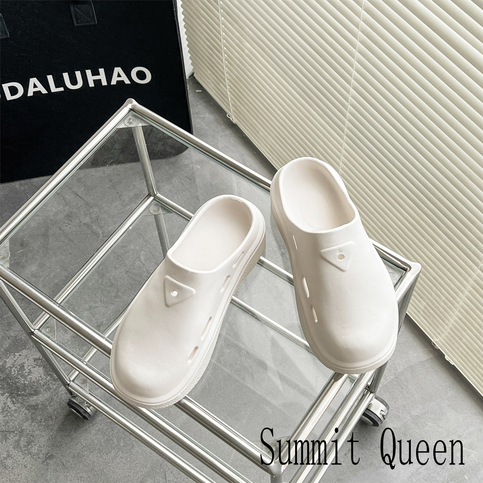 2023 New Big Name Influencer Flat Soft Solid Color Baotou EVA Slippers Comfortable Casual Half Slipper Sandals_voghion.com