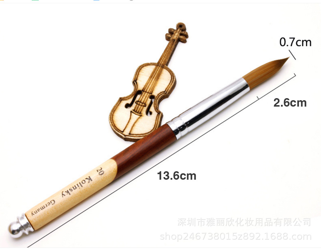 Comercio exterior Venta caliente productos costura de dos colores de madera varilla redonda cabeza tallada pluma de cristal suministro en stock nail art pen ventas directas de la fábrica