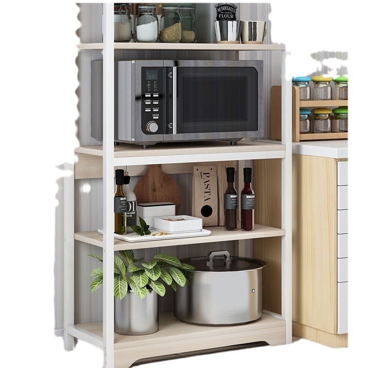 Estante de almacenamiento de cocina piso multi-capa hogar pequeño estante de almacenamiento olla multifuncional horno microondas estante de almacenamiento
