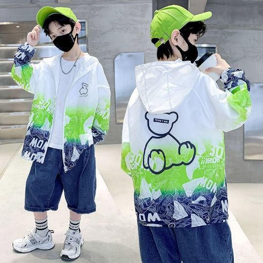 Children's Sun Protection Clothing 2023 New Children's Summer Lightweight Breathable Sun Protection Clothing Outerwear for Big Children 