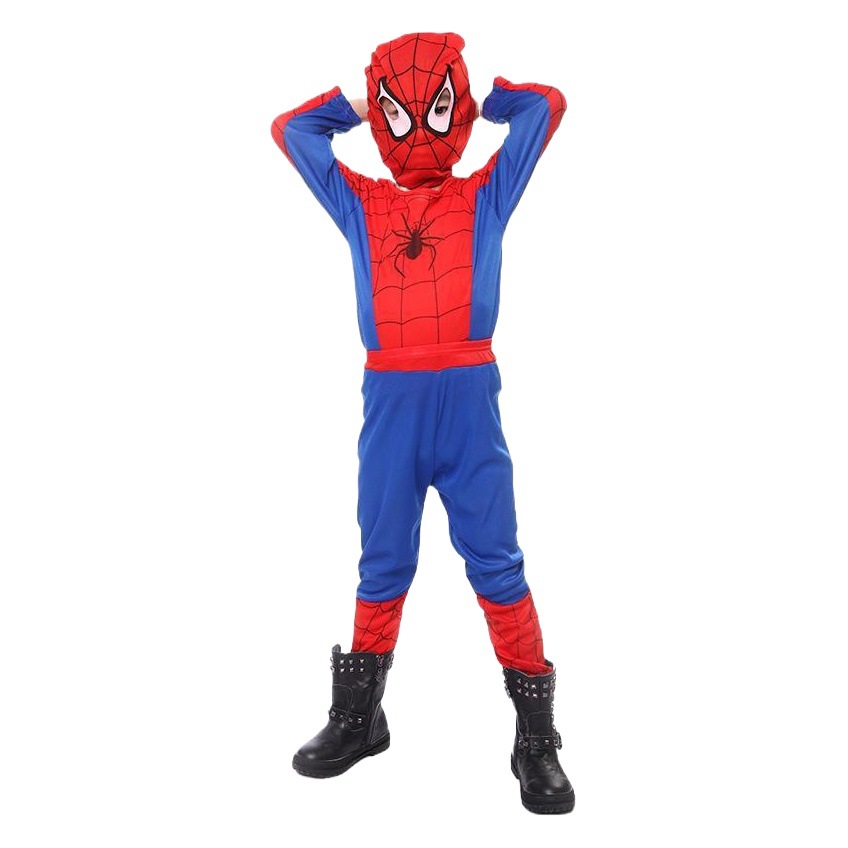 Disfraz de Halloween para niños Spider-Man Batman Superman capa ropa traje de manga larga bola personaje ropa de rendimiento