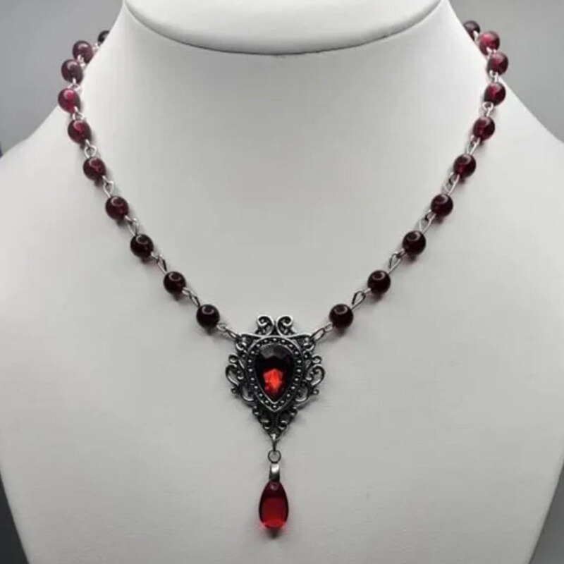 Cross Border Trade Victoria Charm Jewelry Rose Witch Gothic Renaissance Necklace Woman Romantic Cross Border Trade Victoria Charm Jewelry Rose Witch Gothic Renaissance Necklace Woman Romantic