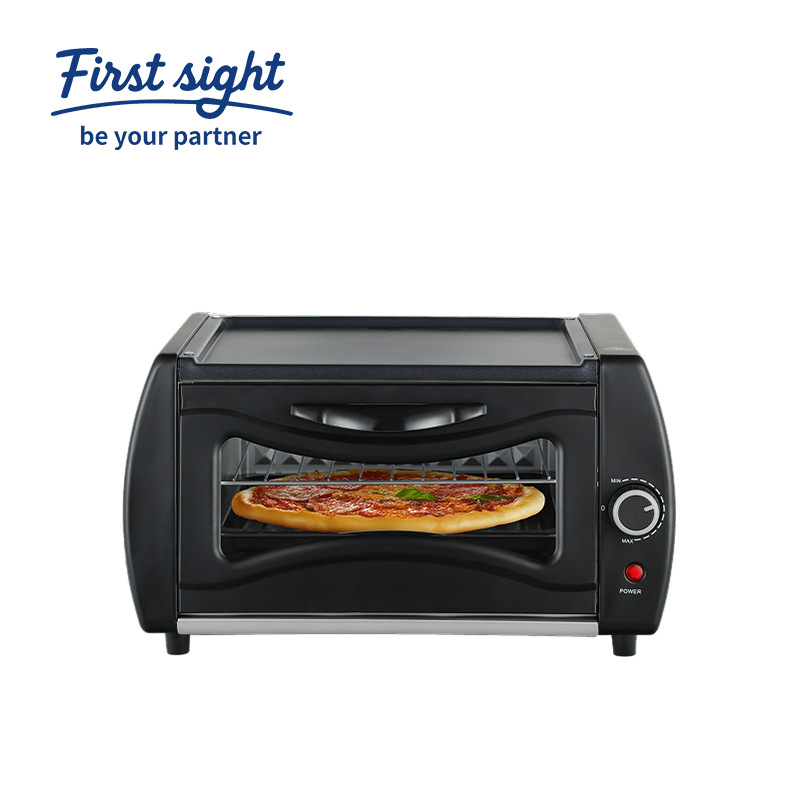 Mini Pizza Electric Oven Black High-End Home Baking and Roasting Small Cooking Box