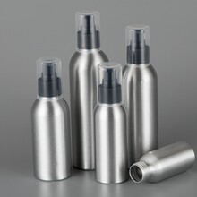 厂家供应 40ml-200ml粉泵铝瓶 乳液洗面奶化妆品分装瓶 空瓶子