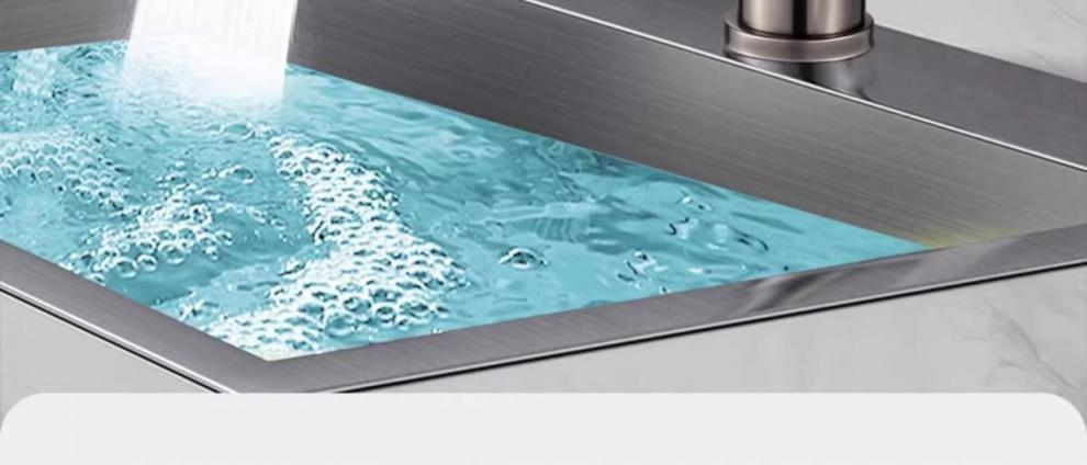 Two-speed kitchen faucet, hot and cold dual-purpose sink, two-in-one sink, splash-proof sink, universal rotating special Specification drawing