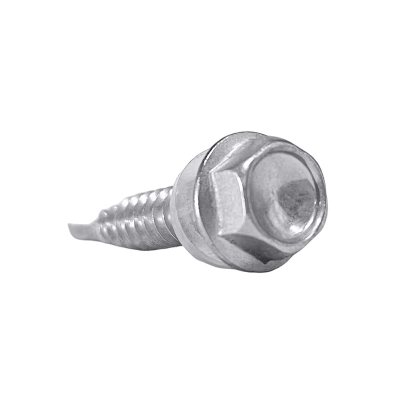 Tornillo de perforación hexagonal exterior de acero inoxidable 304/410 Tornillo de perforación autorroscante de cola de milano de teja de acero de color DIN7504K