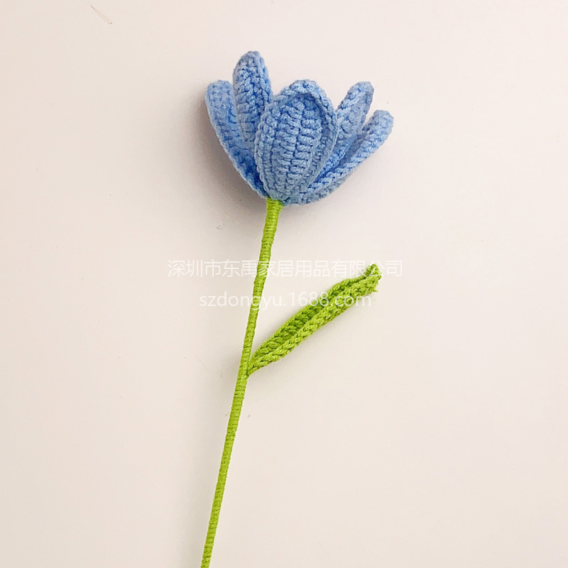 玫瑰花编织花束假花手工钩针仿真花毛线花朵成品情人节教师节礼物|undefined