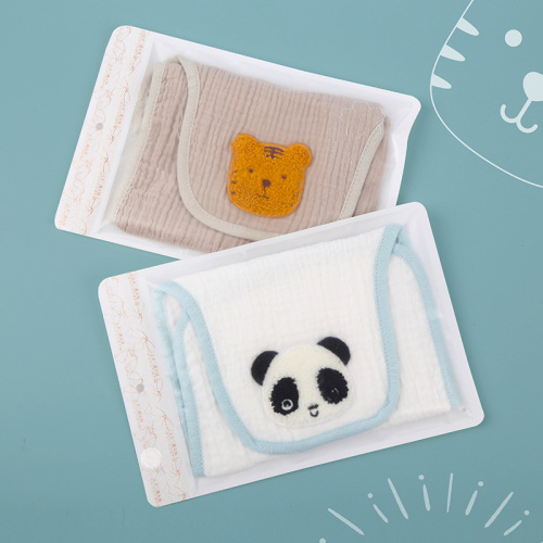Baby sweat-absorbent towel pure cotton back gauze sweat towel male and female baby kindergarten mat sling absorbent cotton large size