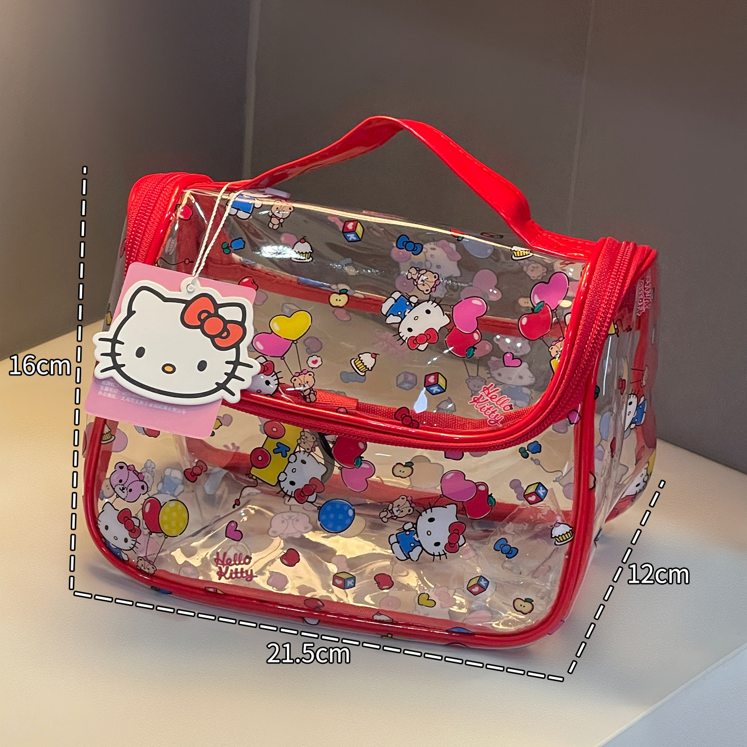 Nueva bolsa de maquillaje portátil transparente kt, bolsas de lavado portátiles de gran capacidad, bolsas de almacenamiento de artículos diversos de alto valor facial