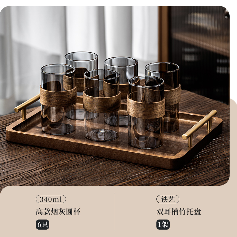 Nueva taza de agua de vidrio resistente a altas temperaturas china, sala de estar doméstica, tetera de té de lujo ligera y de alta calidad