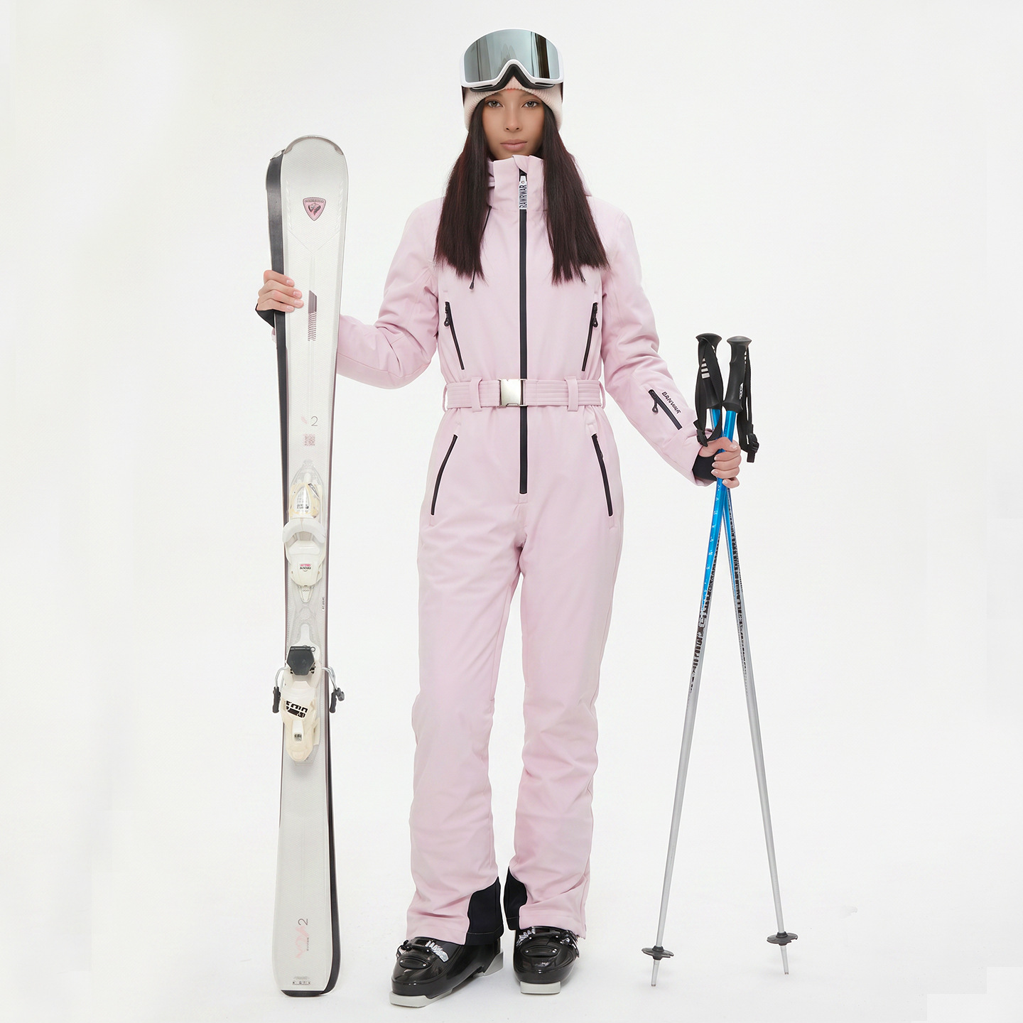 Women's ski suit, windproof, waterproof, slim fit, breathable, outdoor one-piece ski suit, available for cross-border orders from Europe and America.
