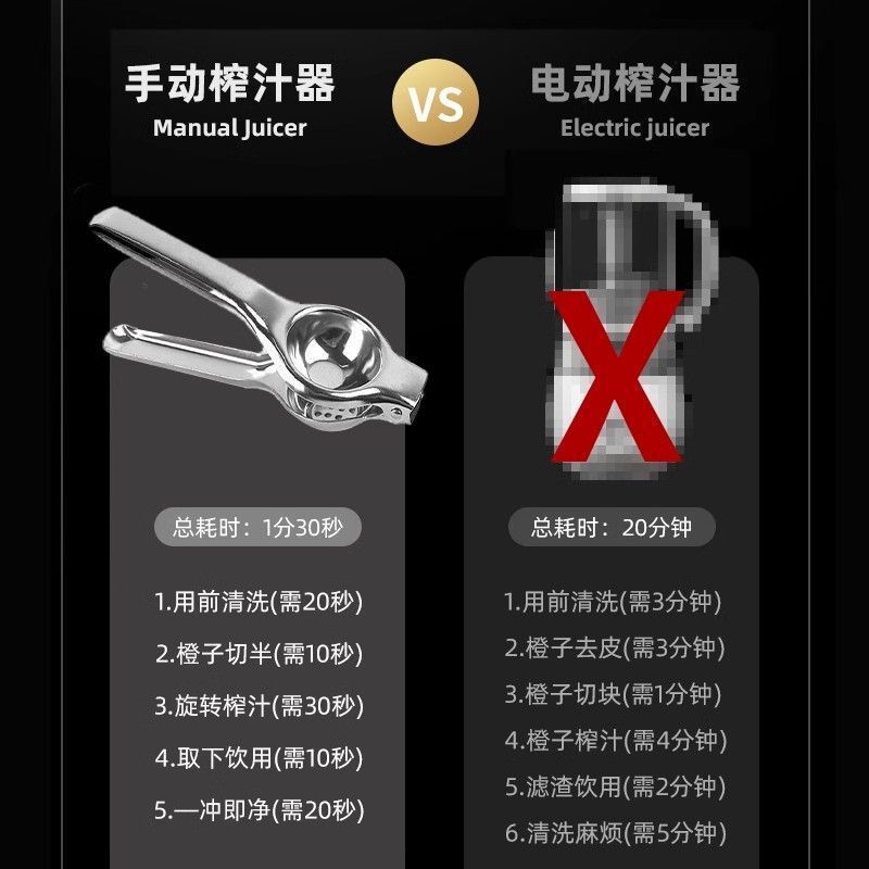ステンレス鋼レモン絞り器手動レモンクリップアーティファクト絞りたてのフルーツオレンジジュース絞りミニ小型ジューサー|undefined