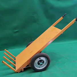 小型平板车 砖厂平板三轮车 电动装窑车 手推式两轮平板车