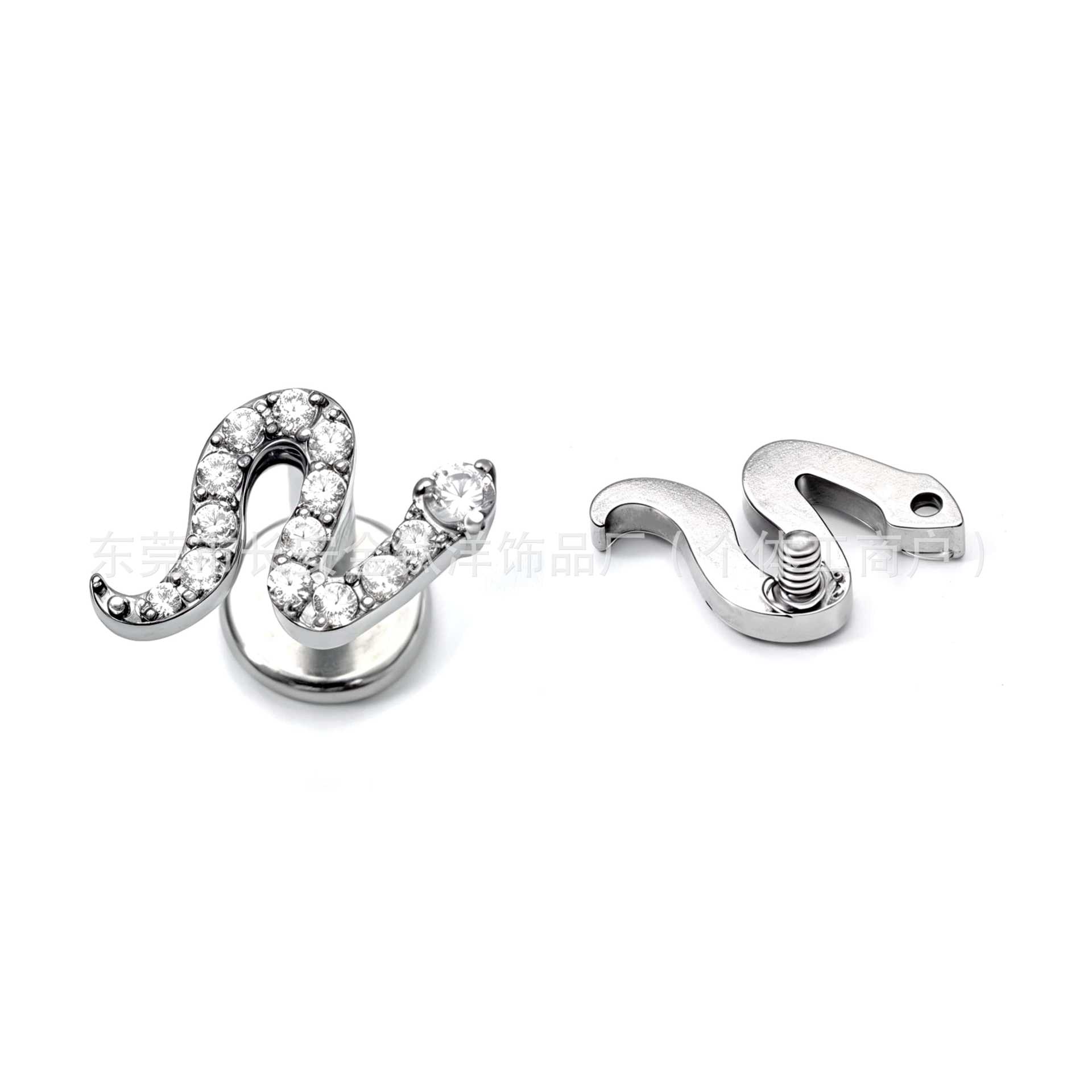 Labret piercing jewelry detail image