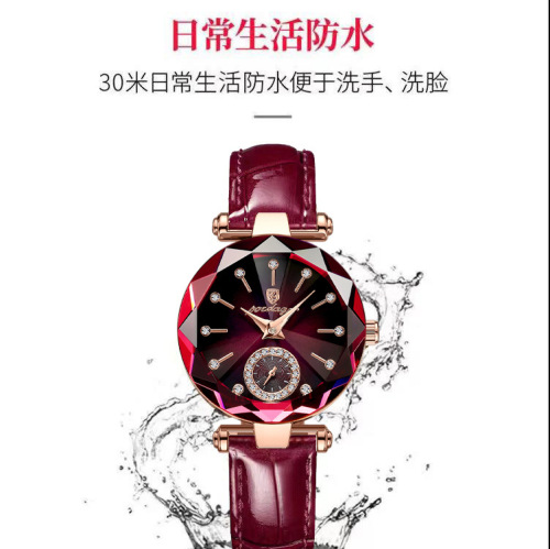 Swiss Brand Waterproof Women's Watch Ultra Thin Belt Watch Live Dropshipping on AliExpress