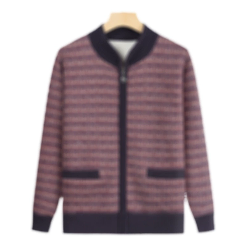 Осенне-зимний свитер для бабушек среднего и пожилого возраста, утолщенный вязаный кардиган на флисовой подкладке, повседневное пальто 50-летней мамы для пожилых людей