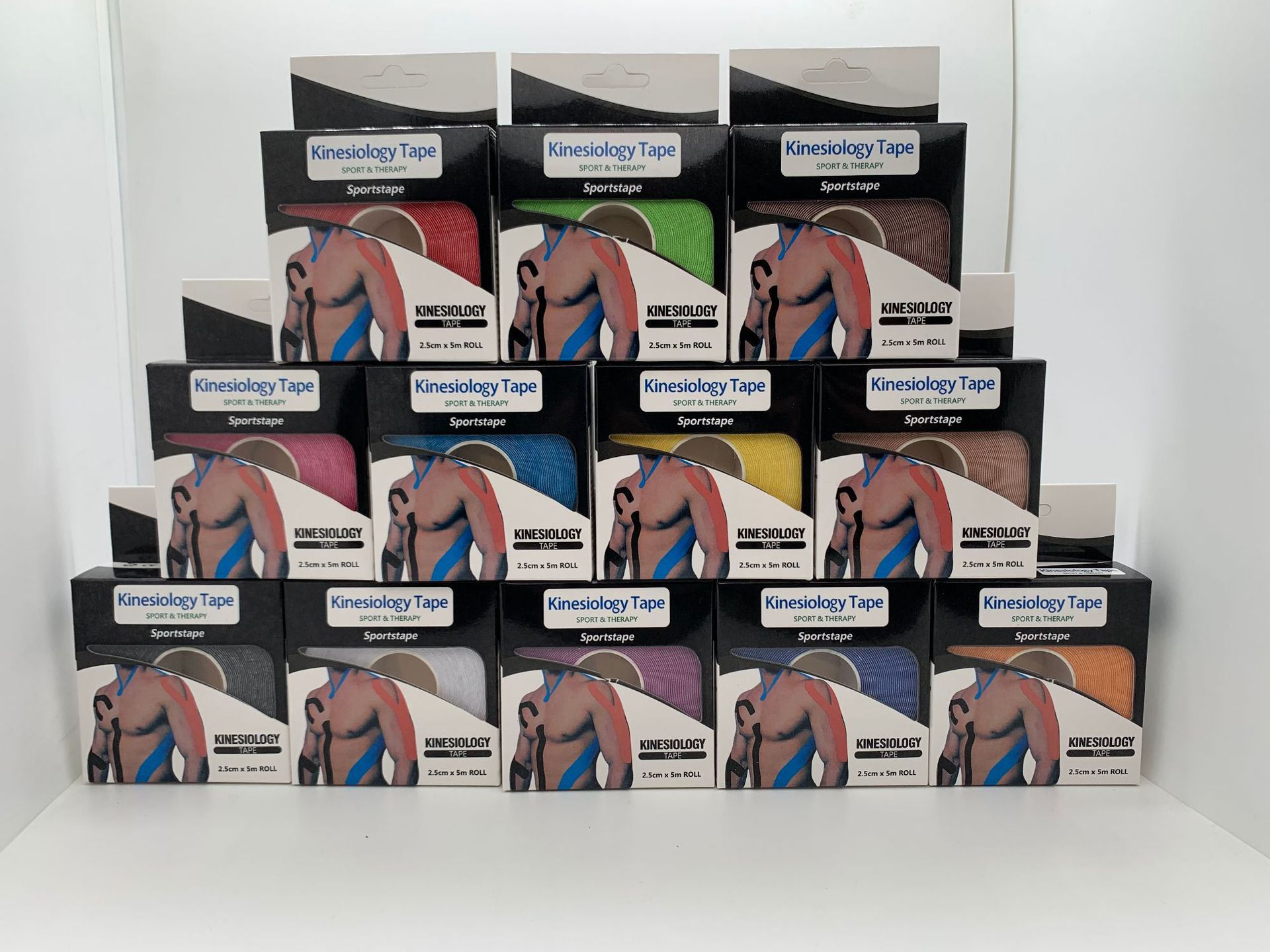 Parche muscular de corte previo al por mayor en caja de protección de elevación elástica cinta deportiva rodilleras baloncesto fitness parche de efecto interno muscular