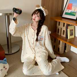 2026新款德绒睡衣女士秋冬季保暖长袖卡通高级感家居服可外穿套装