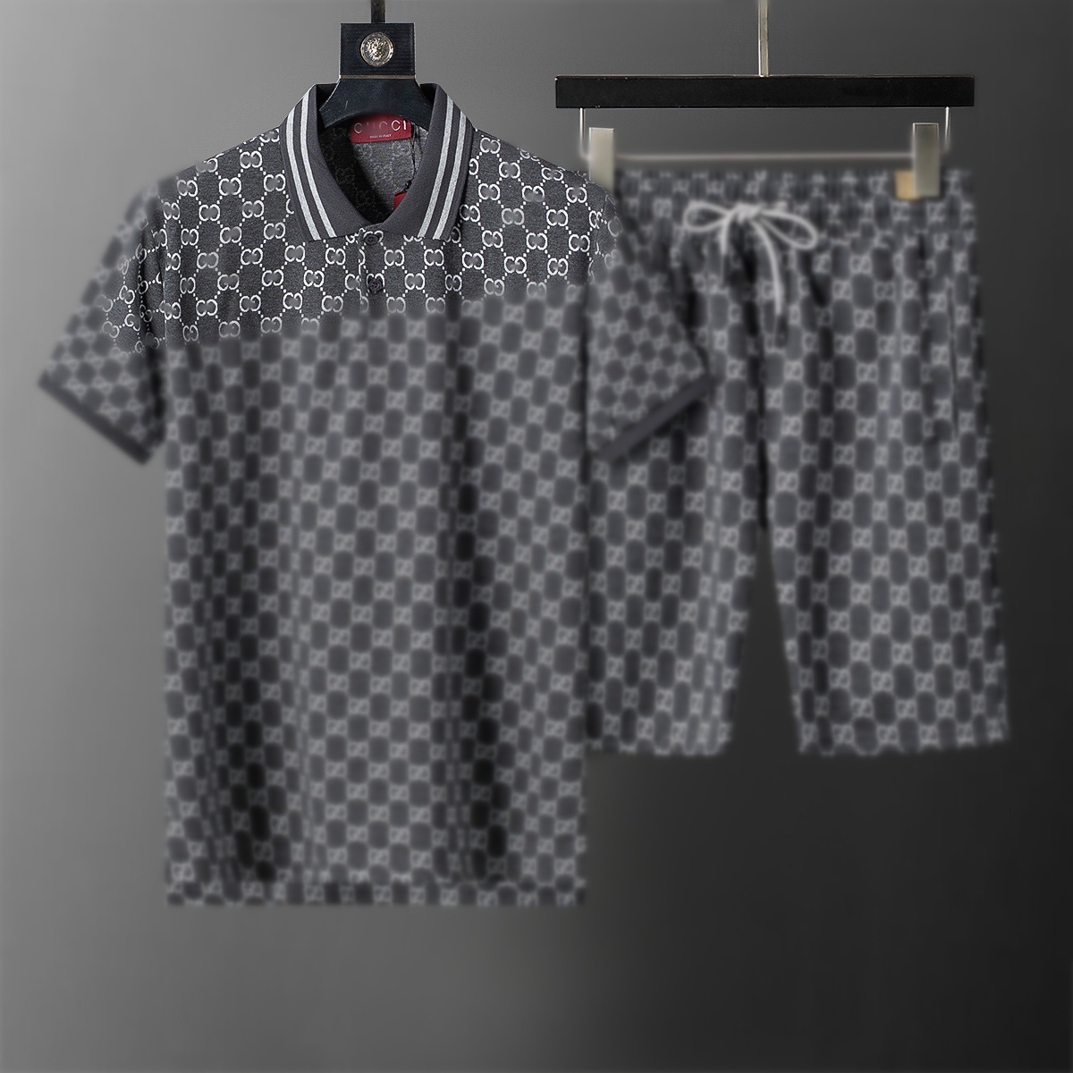 Top Edition) G polo con solapa de manga corta conjunto de moda versátil impresión clásica de estilo masculino y femenino de alta calidad