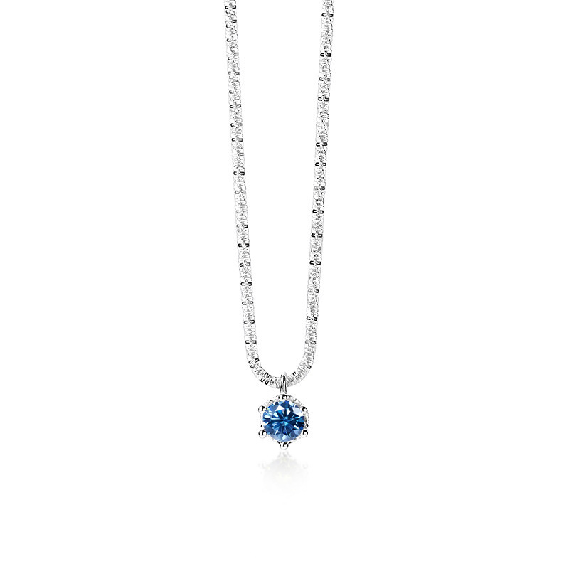 Collar de estrellas brillantes para mujeres 925 colgante de plata esterlina día de San Valentín collar de clavícula de piedra de moissan plata esterlina