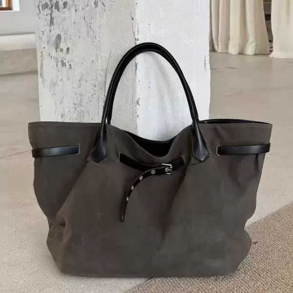 2026 New High-End Women's Bag, High-Quality Tote Bag, Large Capacity Canvas Bag, Niche but Popular Shoulder Bag