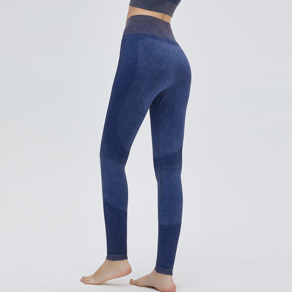 Transfronterizo sin costuras europeos y americanos nuevos pantalones de yoga cintura alta vientre contracción fitness pantalones jacquard textura apretado fitness deportes pantalones para mujeres