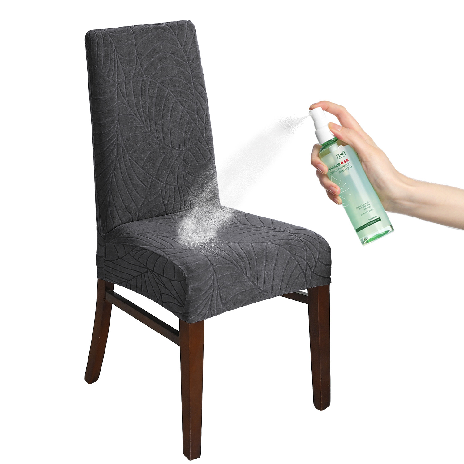 Funda de silla jacquard a prueba de salpicaduras transfronteriza, funda universal para silla de hogar, funda para media silla, funda para taburete regular