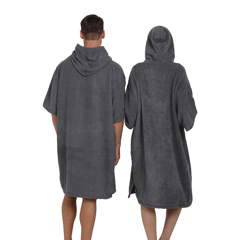 Nueva microfibra Toalla de baño para adultos absorbente de secado rápido con capucha capa Albornoz bordado Toalla de playa fábrica al por mayor