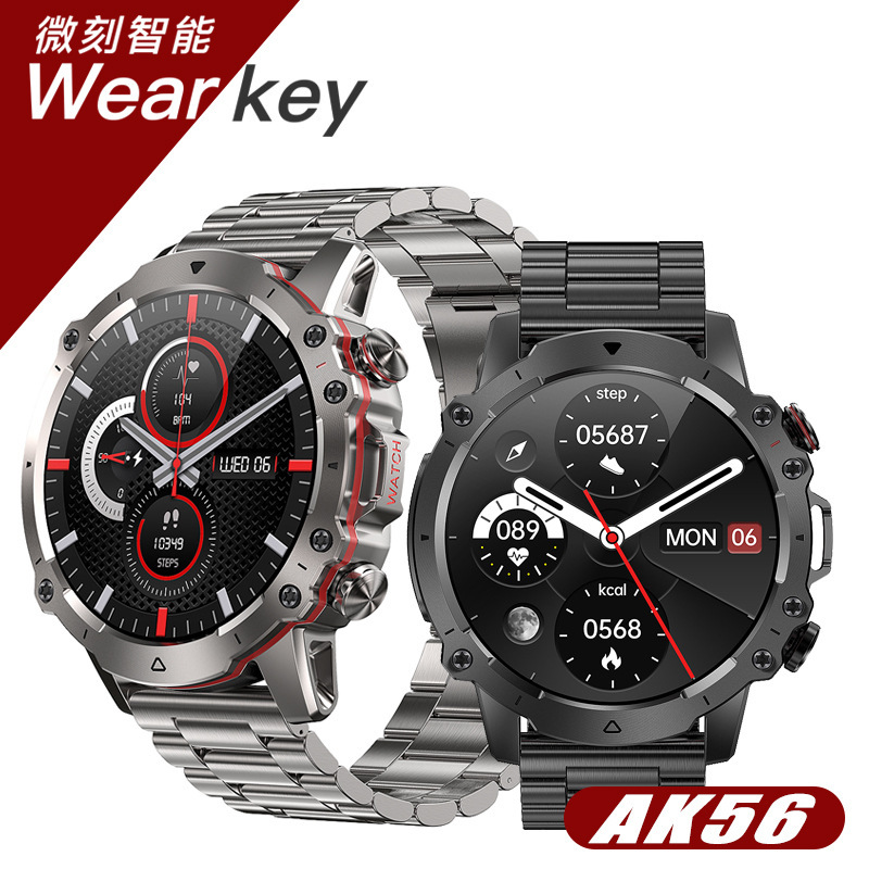 New AK56 smart sports health watch [Da Fit] 1.43 inch 360*360 resolution 400mAh