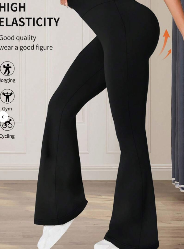High-Waisted Yoga Pants For Women – Stretchy Flared Leggings, Seamless Workout & Lounge Pants (Black/Grey/Caramel)​_ecoleips.com